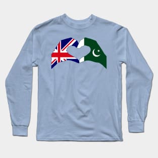 We Heart UK & Pakistan Patriot Flag Series Long Sleeve T-Shirt
